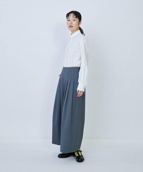 LOISIR（ロワズィール）の「【12月ベストセラーブランド内2位】ウール混ギャバワイドパンツ（その他パンツ・レディース・ベージュ/グレー/ブラック・40/38/36）」の8枚目の写真