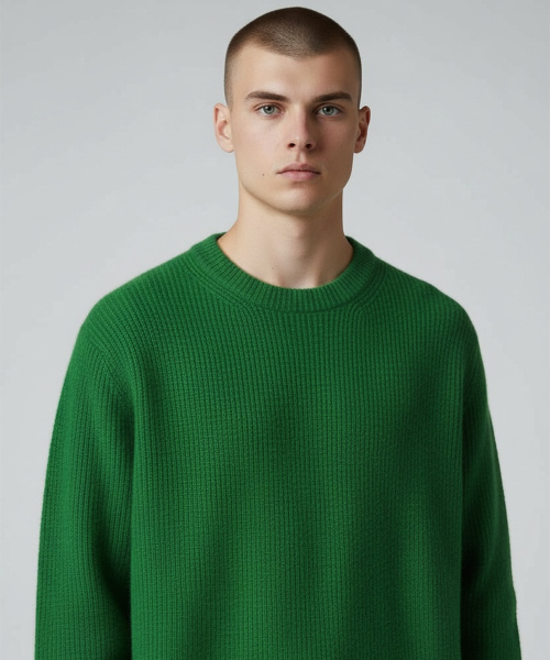 BORN SLIPPY（ボーンスリッピー）の「Soft Hachi Cushion Round Knit (Green)（ニット/セーター・メンズ・その他・FREE）」の2枚目の写真