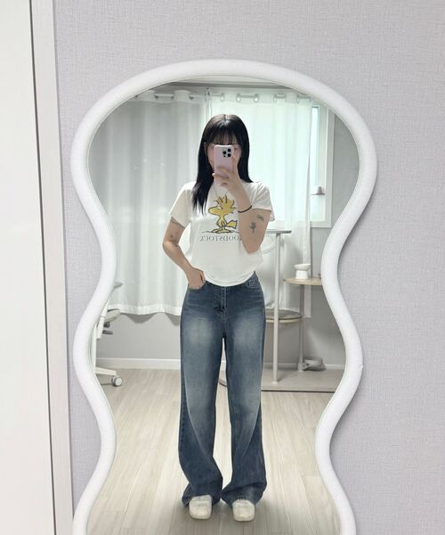 LADY VOLUME(レディーボリューム)の「ウッドストックTシャツ (アイボリー)(Tシャツ/カットソー・レディース・その他・SMALL/MEDIUM)」の3枚目の写真