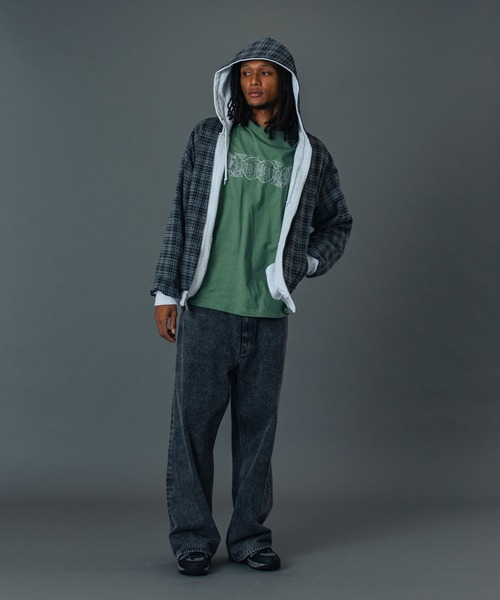 XLARGE（エクストララージ）の「EMBOSSED DENIM PANTS（デニムパンツ・メンズ・ブラック/ベージュ/パープル・30inch/32inch/34inch/36inch）」の12枚目の写真