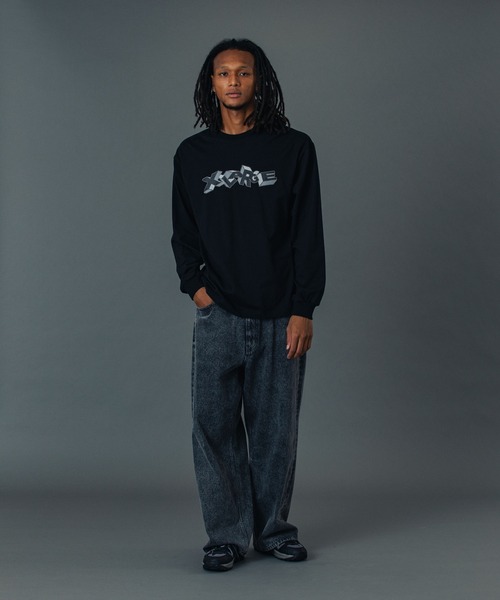 XLARGE（エクストララージ）の「EMBOSSED DENIM PANTS（デニムパンツ・メンズ・ブラック/ベージュ/パープル・30inch/32inch/34inch/36inch）」の13枚目の写真