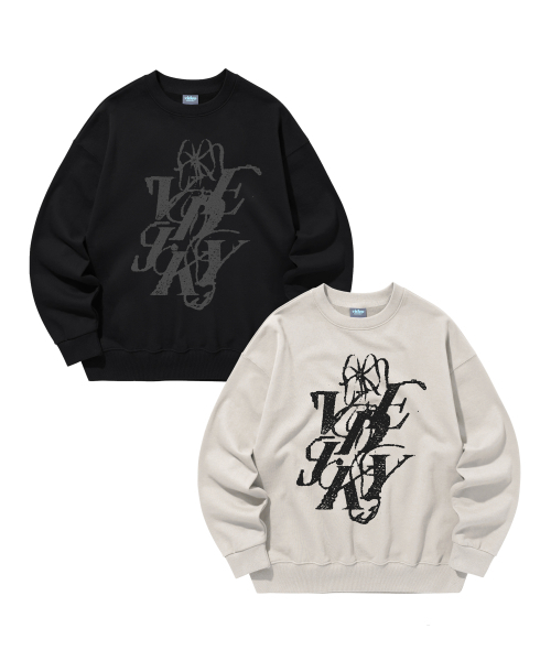 Video Jockey（ビデオジョッキー）の「花ロゴピーチスウェットシャツ[ベージュ]（スウェット・レディース・その他・MEDIUM/LARGE）」の2枚目の写真