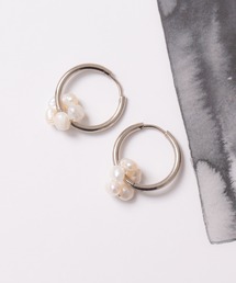 Peony | 【Peony/ピオニー】/2way 淡水パール　フープピアス(ピアス（両耳用）)