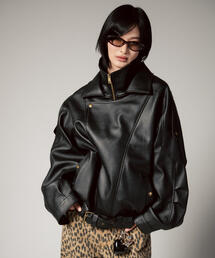 ROYAL FLASH | MITSUKI/ミツキ/フェイクレザーオーバージャケット(その他アウター)