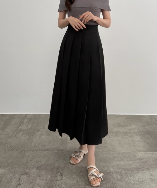 CENEA(セネア)の「ファスナースリットプリーツスカート(スカート・レディース・アイボリー/ブラック/チャコール・LARGE/MEDIUM/SMALL)」の6枚目の写真