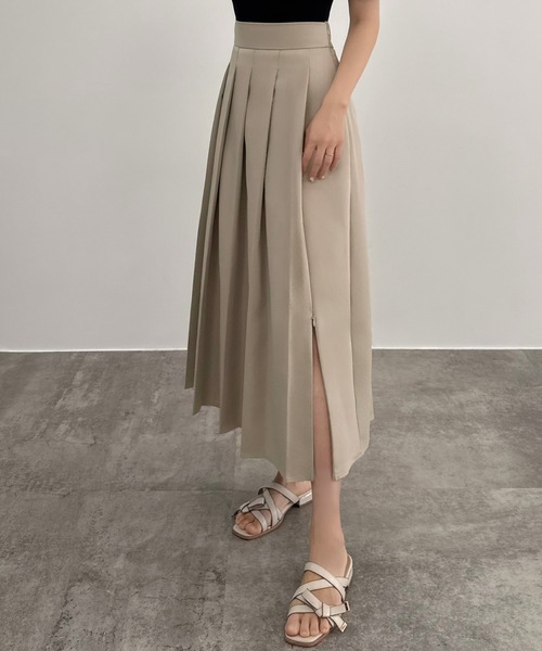 CENEA(セネア)の「ファスナースリットプリーツスカート(スカート・レディース・アイボリー/ブラック/チャコール・LARGE/MEDIUM/SMALL)」の10枚目の写真