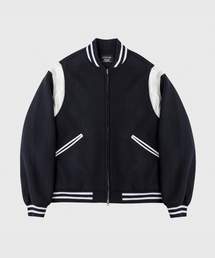 LETTERCOMO（レテルコモ）の「ニューワードスタジアムウールバスティジャケットダークネイビー（スタジャン）」