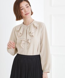 grove | 【手洗いOK】フロントラッフルフリルブラウス(シャツ/ブラウス)
