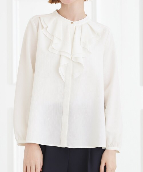 grove（グローブ）の「【手洗いOK】フロントラッフルフリルブラウス（シャツ/ブラウス・レディース・ブラウン系その他/オフホワイト・02/03/01/05/04）」の11枚目の写真
