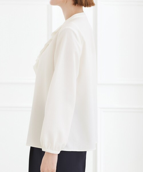 grove（グローブ）の「【手洗いOK】フロントラッフルフリルブラウス（シャツ/ブラウス・レディース・ブラウン系その他/オフホワイト・02/03/01/05/04）」の12枚目の写真