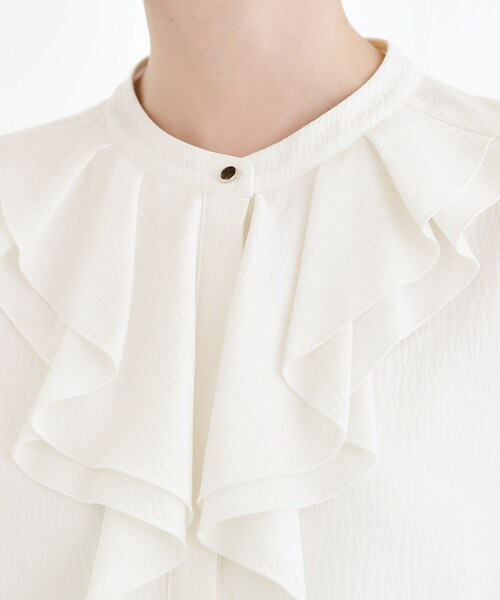 grove（グローブ）の「【手洗いOK】フロントラッフルフリルブラウス（シャツ/ブラウス・レディース・ブラウン系その他/オフホワイト・02/03/01/05/04）」の14枚目の写真
