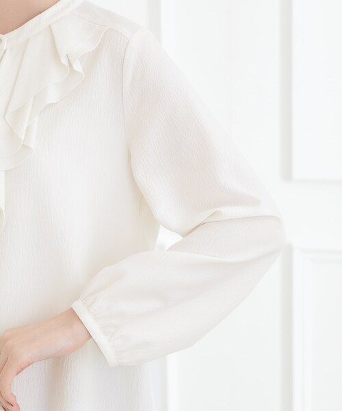 grove（グローブ）の「【手洗いOK】フロントラッフルフリルブラウス（シャツ/ブラウス・レディース・ブラウン系その他/オフホワイト・02/03/01/05/04）」の15枚目の写真