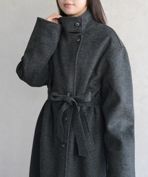 31 Sons de mode | スタンドカラー配色ロングコート(チェスターコート)