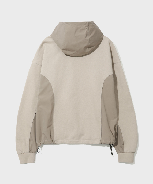 SECONDMONO（セカンドモノローグ）の「ナイロンディメンションブロックストリングフードパーカー[ベージュ]_SETS049BEIGE（パーカー・レディース・その他・SMALL/MEDIUM/LARGE）」の5枚目の写真
