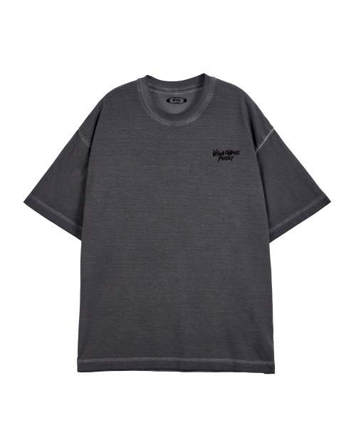 BY.L(バイエル)の「フェイドピグメントグラフィットロゴ半袖Tシャツチャコール(Tシャツ/カットソー・メンズ・その他・MEDIUM/LARGE/X-LARGE/XX-LARGE)」の2枚目の写真
