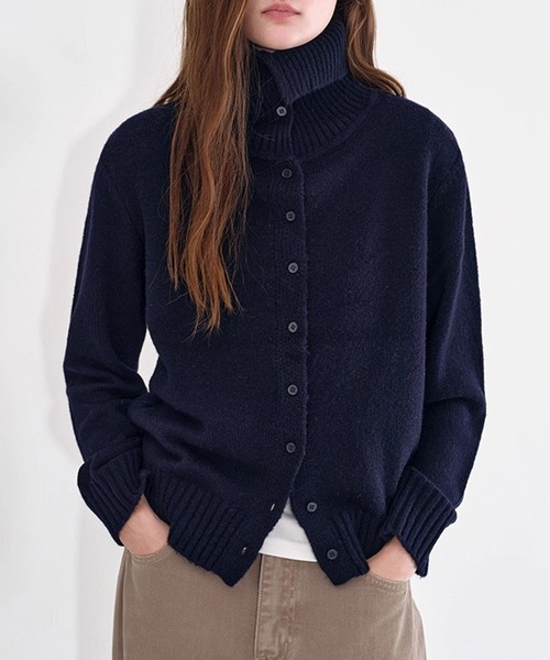 リブカラー ニットカーディガン FD25S124【Fano Studios】【2025AW