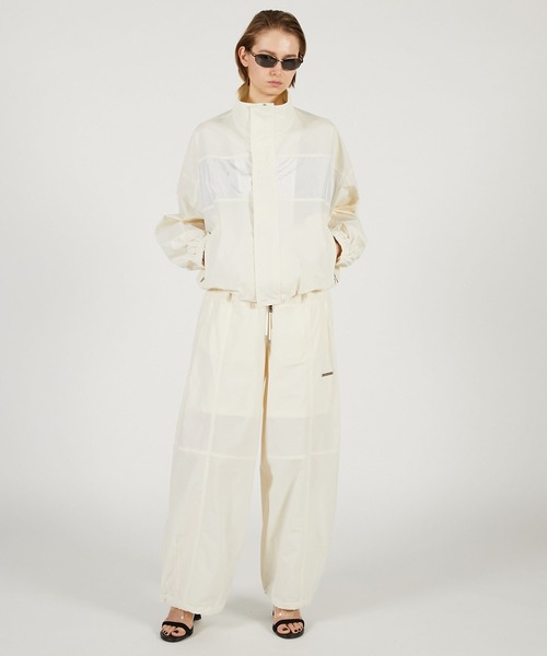 PRANK PROJECT（プランクプロジェクト）の「【2026Spring Pre-Order】ライトタフタトラックブルゾン / Light Taffeta Track Blouson（ブルゾン・レディース・ブラック/アイボリー/レッド・FREE）」の4枚目の写真