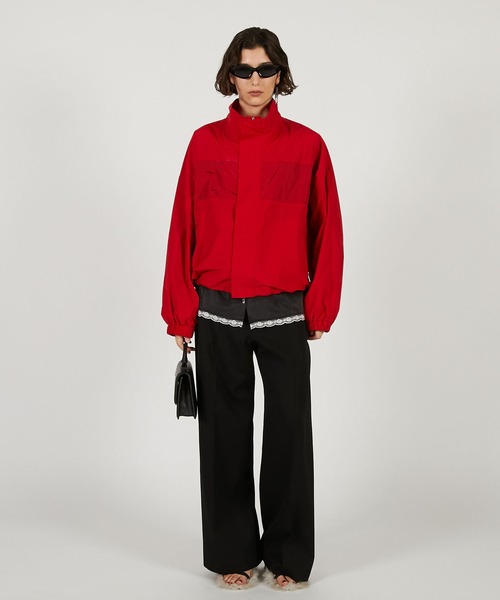 PRANK PROJECT（プランクプロジェクト）の「【2026Spring Pre-Order】ライトタフタトラックブルゾン / Light Taffeta Track Blouson（ブルゾン・レディース・ブラック/アイボリー/レッド・FREE）」の6枚目の写真