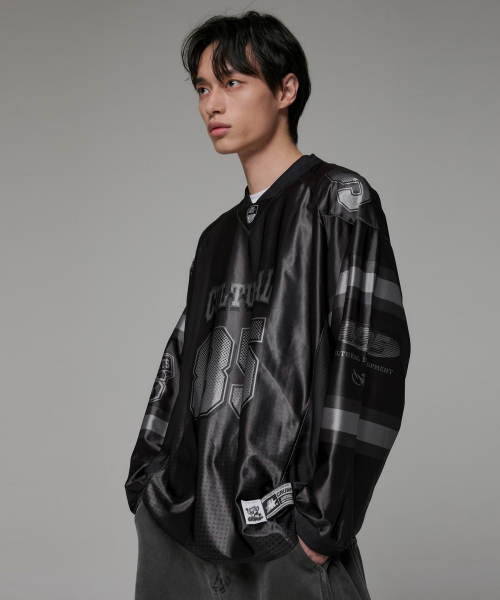 crump（クランプ）の「Culture Football Satin Jersey [Black]（Tシャツ/カットソー・メンズ・ブラック・LARGE）」の6枚目の写真