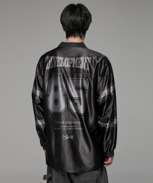crump（クランプ）の「Culture Football Satin Jersey [Black]（Tシャツ/カットソー・メンズ・ブラック・LARGE）」の7枚目の写真