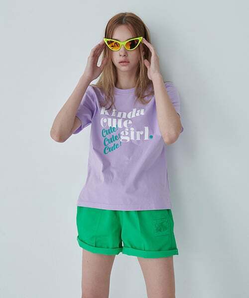 MIMICAWE(ミミカウィ)の「KINDA CUTE GIRL Tシャツ/バイオレット(Tシャツ/カットソー・レディース・その他・FREE)」の2枚目の写真
