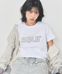 AU ホットフィックスルーズクロップTシャツ ホワイト