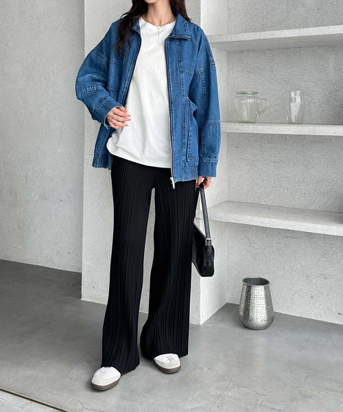 GeeRA(ジーラ)の「【-10㎝カット可能◎】S~3Lサイズ展開/セルフカットセミワイドプリーツイージーパンツ(その他パンツ・レディース・ドット/ベージュ/レオパード/ブラック・XX-LARGE/X-LARGE/LARGE/MEDIUM/SMALL)」の7枚目の写真