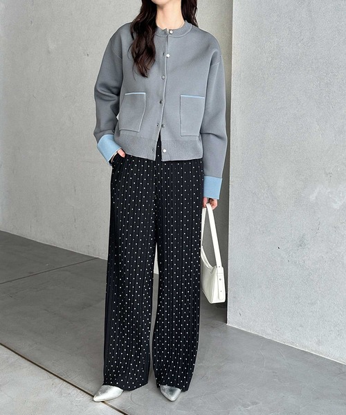 GeeRA(ジーラ)の「【-10㎝カット可能◎】S~3Lサイズ展開/セルフカットセミワイドプリーツイージーパンツ(その他パンツ・レディース・ドット/ベージュ/レオパード/ブラック・XX-LARGE/X-LARGE/LARGE/MEDIUM/SMALL)」の18枚目の写真