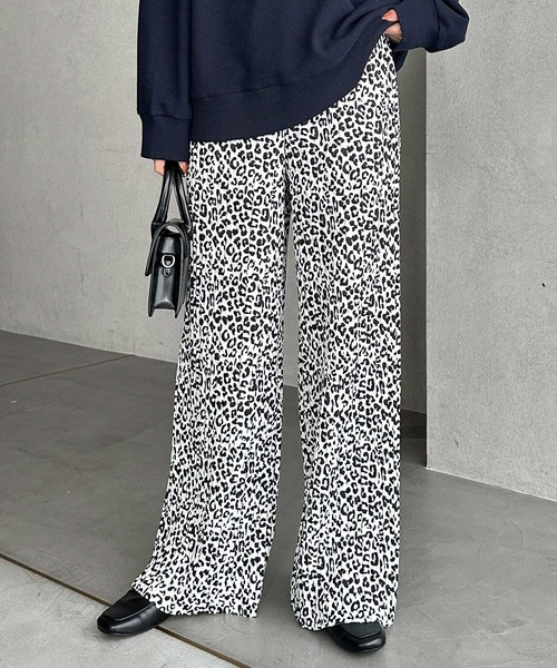 GeeRA(ジーラ)の「【-10㎝カット可能◎】S~3Lサイズ展開/セルフカットセミワイドプリーツイージーパンツ(その他パンツ・レディース・ドット/ベージュ/レオパード/ブラック・XX-LARGE/X-LARGE/LARGE/MEDIUM/SMALL)」の11枚目の写真