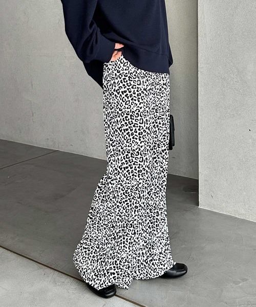 GeeRA(ジーラ)の「【-10㎝カット可能◎】S~3Lサイズ展開/セルフカットセミワイドプリーツイージーパンツ(その他パンツ・レディース・ドット/ベージュ/レオパード/ブラック・XX-LARGE/X-LARGE/LARGE/MEDIUM/SMALL)」の12枚目の写真