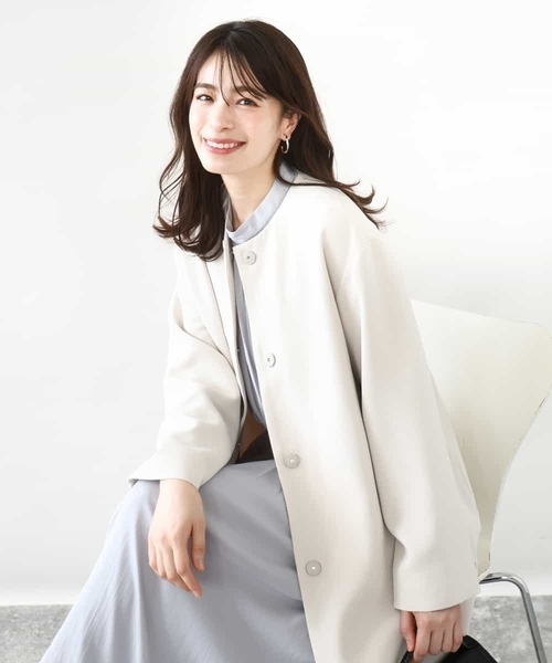 OFUON（オフオン）の「【2025AW】ベーシックノーカラーコート/洗える