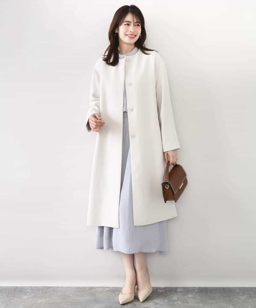 OFUON（オフオン）の「【2025AW】ベーシックノーカラーコート/洗える