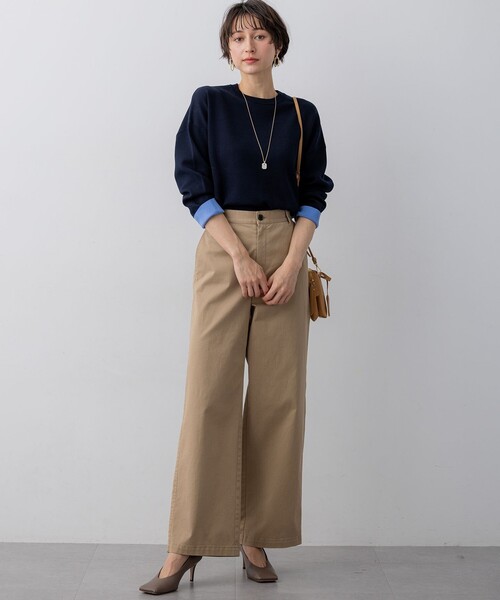 23区 S(ニジュウサンクチイサイサイズ)の「バイカラーダブルフェイス ニット(ニット/セーター・レディース・スモーキーグリーン系/ピンク系/ネイビー系/ベージュ系・32)」の10枚目の写真
