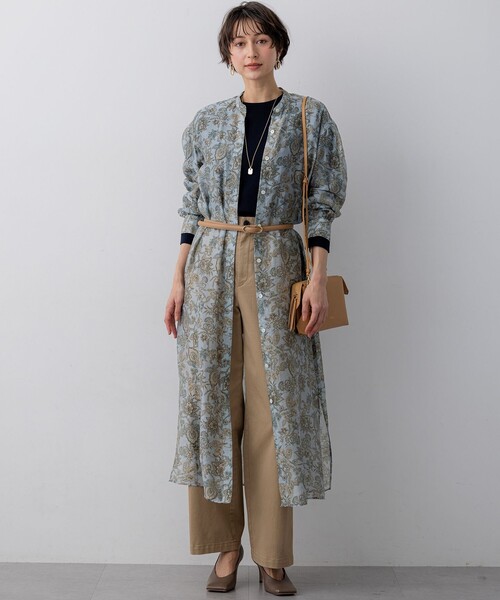 23区 S(ニジュウサンクチイサイサイズ)の「バイカラーダブルフェイス ニット(ニット/セーター・レディース・スモーキーグリーン系/ピンク系/ネイビー系/ベージュ系・32)」の11枚目の写真