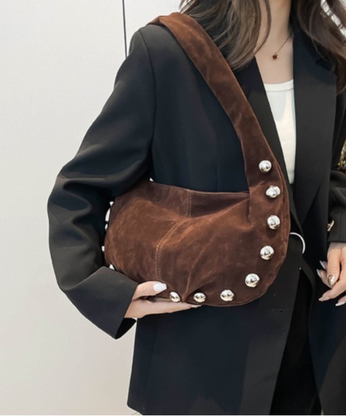 Vipoa(ヴィポア)の「Studs Hand bag(ハンドバッグ・レディース・イエロー/レッド/ブラウン/ブラック・FREE)」の3枚目の写真
