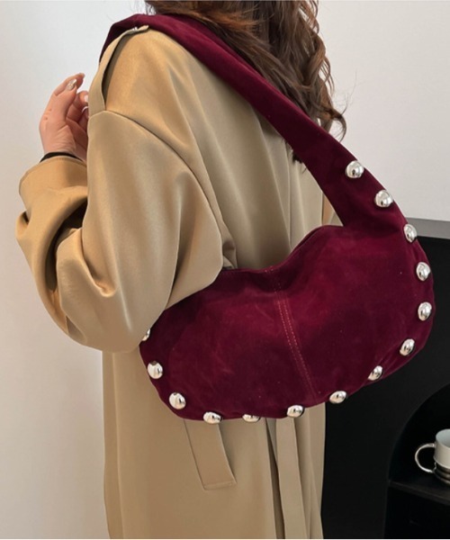 Vipoa(ヴィポア)の「Studs Hand bag(ハンドバッグ・レディース・イエロー/レッド/ブラウン/ブラック・FREE)」の1枚目の写真