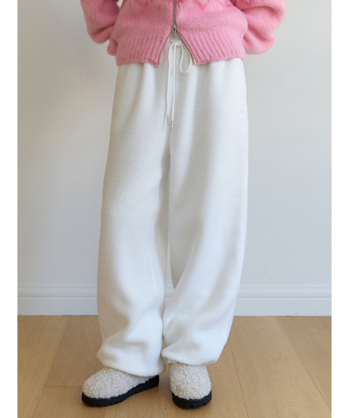 Ease fleece sweat pants (ivory)