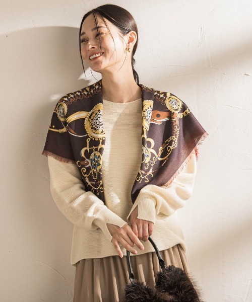 LAUTREAMONT(ロートレアモン)の「ホールガーメントガーターニット≪洗える≫(ニット/セーター・レディース・グリーン/ベージュ/チャコールグレー/ピンク系その他/オフホワイト・9号)」の2枚目の写真