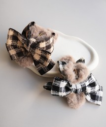 バンスクリップ チェック柄バンスクリップ」に該当するバレッタ/ヘア