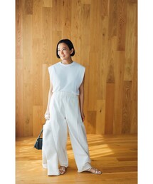SLOANE（スローン）の「【別注】スタイリスト佐藤佳菜子 × SLOANE / リブ クルーネック フレンチスリーブ トップス（Tシャツ/カットソー）」
