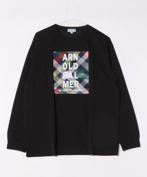 Arnold Palmer(アーノルドパーマー)の「パーマーチェックグラフィック ロングスリーブTシャツ(Tシャツ/カットソー・メンズ・ブラック/ホワイト/ピンク・M/L/LL)」の11枚目の写真