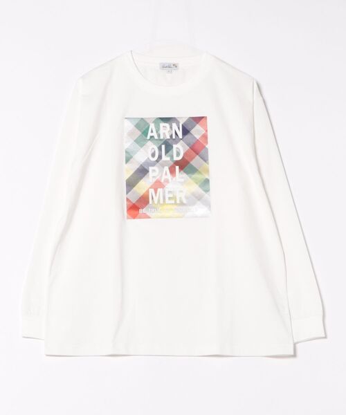 Arnold Palmer(アーノルドパーマー)の「パーマーチェックグラフィック ロングスリーブTシャツ(Tシャツ/カットソー・メンズ・ブラック/ホワイト/ピンク・M/L/LL)」の12枚目の写真