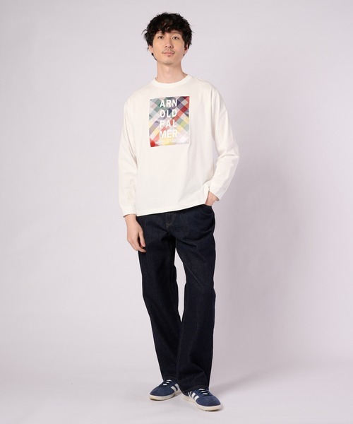 Arnold Palmer(アーノルドパーマー)の「パーマーチェックグラフィック ロングスリーブTシャツ(Tシャツ/カットソー・メンズ・ブラック/ホワイト/ピンク・M/L/LL)」の6枚目の写真