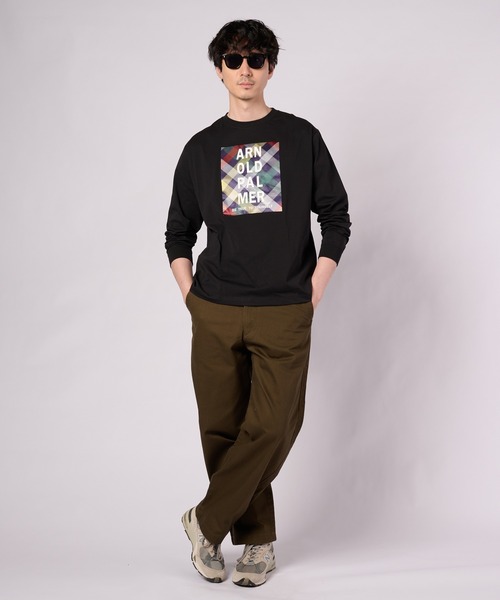 Arnold Palmer(アーノルドパーマー)の「パーマーチェックグラフィック ロングスリーブTシャツ(Tシャツ/カットソー・メンズ・ブラック/ホワイト/ピンク・M/L/LL)」の7枚目の写真