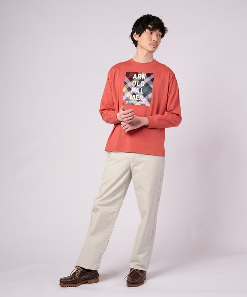 Arnold Palmer(アーノルドパーマー)の「パーマーチェックグラフィック ロングスリーブTシャツ(Tシャツ/カットソー・メンズ・ブラック/ホワイト/ピンク・M/L/LL)」の5枚目の写真