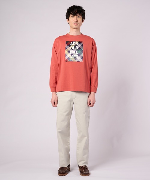 Arnold Palmer(アーノルドパーマー)の「パーマーチェックグラフィック ロングスリーブTシャツ(Tシャツ/カットソー・メンズ・ブラック/ホワイト/ピンク・M/L/LL)」の10枚目の写真