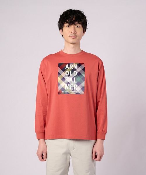 Arnold Palmer(アーノルドパーマー)の「パーマーチェックグラフィック ロングスリーブTシャツ(Tシャツ/カットソー・メンズ・ブラック/ホワイト/ピンク・M/L/LL)」の14枚目の写真