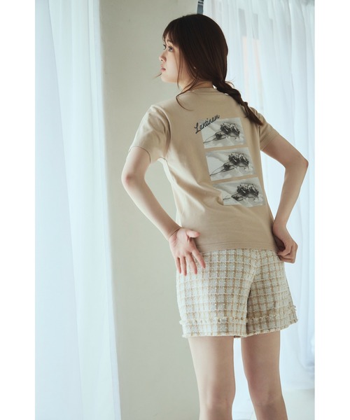 LANTINAM(ランティナム)の「Limited Photo Tee(Tシャツ/カットソー・レディース・ベージュ/オフホワイト・MEDIUM)」の1枚目の写真