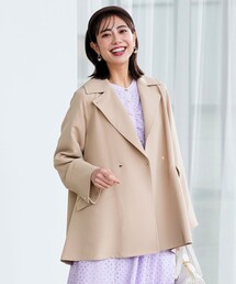 【2WAY】エレカジストレッチミドルトレンチ コート