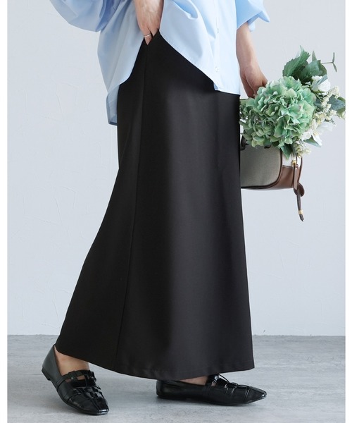 reca（レカ）の「ポケット付きバックスリットロングスカート（スカート・レディース・ブラック/ベージュ/グレー・FREE）」の2枚目の写真